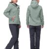 33,000ft Softshelljacke Damen Wasserdichte Atmungsaktive Warme Winterjacke Fleece Übergangsjacke Winddichte Funktionsjacke mit Kapuze – Bild 3