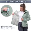 33,000ft Softshelljacke Damen Wasserdichte Atmungsaktive Warme Winterjacke Fleece Übergangsjacke Winddichte Funktionsjacke mit Kapuze – Bild 5