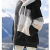 ABINGOO Damen Mantel Kapuzenjacke Winterjacke Mode Warm Hoodie Pullover Jacken Reißverschluss Plüschjacke Fleecejacke Oberteile – Bild 3