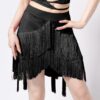 AIEOE Latin Rock Damen Quasten Rock Tanzrock Salsa Rock Samba Ballsaal Tango Bauchtanz Tanzkleid Sexy Tanzröcke M-XL – Bild 4