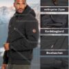 ALESSANDRO SALVARINI Herren Winterjacke (S-3XL) mit Kapuze - Teddyfleece innen komplett, Winddicht, Warme Jacke Männer - AS-320 – Bild 4