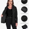 ATLASLAVA Softshelljacke Damen Wasserdicht Damenjacke Leicht Outdoor Jacken Wanderjacke übergang übergangsjacke mit Kapuze – Bild 4