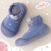 Aggroot Sockenschuhe Baby Krabbelschuhe Mädchen Jungen Lauflernerschuhe rutschfeste Cartoon Weicher Stricken Babybodenschuhe – Bild 3
