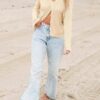 Aleumdr Strickjacken für Damen Leichte Langarm Pullover & Strickjacken für Damen Herbst Frühling Strickmantel Elegant Cardigan mit Knöpfen – Bild 5