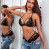Avidlove Damen Dessous-Sets Sexy Babydoll Spitze Unterwäsche Set Lingerie für Push up BH and Slip Halfter Frauen V-Ausschnitt Reizwäsche – Bild 3