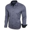 Baxboy Herren-Hemd Langarm/Business Freizeit Hochzeit/Bügelleicht/Slim-Fit/Anzug Kentkragen Hemd B-500 – Bild 3