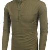 COOFANDY Herren Hemd Langarm Henley Shirt Leinenhemd Baumwolle Casual Regular Fit Sommerhemd – Bild 5