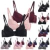 CSWH 3er Pack Damen BH mit Bügel Fraun Push Up BH Spitzen BH Sexy Grosse Grössen Klassische BH mit verstellbarem Damen Weich Bequemer BHS Set Unterwäsche Bra – Bild 3