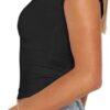 Damen 1er/3er Pack Basic T-Shirt Kurzarm Crop Top Casual Y2K Rundhalsausschnitt Tops Slim Fit Tshirts Skims Tops Mädchen Party Oberteil Damen – Bild 3