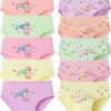 Domee Mädchen Unterhosen Baumwolle Unterwäsche 10er-Pack Slips – Bild 3