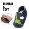 EDOTON Krabbelschuhe Baby LederLauflernschuhe Mädchen mit weichen Wildledersohlen Lederschuhe Baby Jungen Mädchen Hausschuhe 0-24 Monate – Bild 5