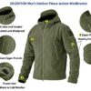 EKLENTSON Herren Fleecejacke Winddichte Jacke Outdoor Trekking Winter mit Reißverschluss und Kapuze – Bild 3
