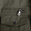 EKLENTSON Herren Übergangsjacke Frühling Cargo Jacke Arbeitsjacke mit Vielen Taschen – Bild 5
