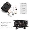 FANDARE Damen Handtasche Umhängetasche Frauen Schulterbeutel Shopper Tote Reise Henkeltasche Schulterriemen Abendtasche Citytasche Wasserdicht PU Leder Schwarz A – Bild 4