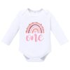FYMNSI Baby Mädchen Boho Regenbogen 1. / 2. Geburtstag Outfit Kurzarm Strampler Tütü Rock Stirnband 3tlg Party Bekleidungsset – Bild 4