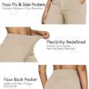 G4Free Yoga Hosen Damen Hohe Taille Jogginghose mit 4 Taschen Strecken Weites Bein Geschäft Hose Arbeit Bauchkontrolle Lose Gerade Hose – Bild 3