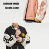 GIJOVANA College Jacke Herren Oldschool Sportjacke Varsity Jacket Patchwork Collegiate Baseballjacke Stehkragen Streetwear – Bild 5