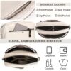 GSenhui Crossbody Bag Damen Echtes Leder Kleine Umhängetasche mit Breitem Gurt Reißverschluss und Abnehmbar Schultergurt Handytasche Zum Umhängen Frauen Schwarz – Bild 5