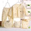 Gajaous 5 STÜCKE Neugeborene 0-3 M Jungen Mädchen Baby Baumwolle Kleidung Tops Hut Hosen Anzug Outfit Sets OneSize – Bild 3
