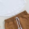 Geagodelia Baby Jungen Kleidung Outfit Babykleidung Set Langarmshirt Sweatshirt + Hose Neugeborene Weiche Babyset Zweiteiler Patchwork – Bild 5