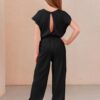 Haloumoning Mädchen Jumpsuits Kinder Mode Lange Hosen Mädchen Sommer Kurzarm Overall Casual Sport Jumpsuit – Bild 5