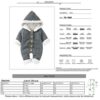 Haokaini Neugeborene Baby Kapuze Strick Strampler Fleece Pullover Wärmer Schneeanzug Overall Overalls Onesies Baby Winter Oberbekleidung für Jungen Mädchen – Bild 3