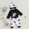 Himllauen Baby Jungen Mädchen 3tlg Set Koala Print Body + Hose + Mütze Babyset Kleinkind Kleidung Süß Outfit – Bild 4