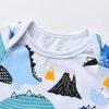 Joureker Neugeborenes Baby Junge Kleidung Graffiti Muster Print Strampler + Hose + Hut 3Pcs Outfits Set weiß – Bild 3