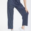 Kendindza Damen Sommerhose Sommer Hose Lang Leicht Freizeithose Blumen aus Baumwolle – Bild 3