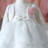 LOLIWE Taufkleid Taufbolero Baby Mädchen Kleid Blumenmädchenkleid Festlich Kleid Babybekleidung – Bild 4