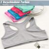 LOREZA ® 5 Mädchen Bustier Mikrofaser BH Sport Bra Unterwäsche X-Rücken Spaghettiträger 140-170 – Bild 3