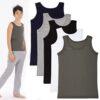 LOREZA ® 5 Pack Jungen Unterhemden Feinripp 100% Baumwolle ohne Seitennaht Tank Top – Bild 3