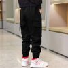 MEILONGER Jungen Cargohose Kinder Baumwolle Casual Hosen Elastische Taille Wandern Schule Uniform Sweatpants Jogger – Bild 4