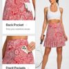 MOTEEPI 19" Golf Röcke für Frauen Knie Länge Ruffle Saum Rock Tennis Rock Athletic Skort für Workout Laufen – Bild 5