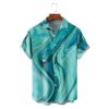 NNGOTD Hawaii Hemd Männer Baumwolle Original Herrenmode Kurzärmliges Hawaii-Hemd Bügelfrei Ananas Hemden Gepunktetes Tropical Männerhemd Umlegekragen Blumen Hemd Herren Tshirts Overshirt – Bild 3