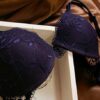 Nanier Damen Sexy Push up BH Set Mit Stickerei – Bild 5
