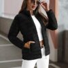 OZONEE Damen Übergangsjacke Regenjacke Jacke Übergang Jacken Herbst Bomberjacke Stehkragen Kapuze Steppjacke Kapuzenjacke Leichte Outdoor Puffer Jacket Gepolstert JS/16M9103Z – Bild 3
