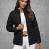 OZONEE Damen Übergangsjacke Regenjacke Jacke Übergang Jacken Herbst Bomberjacke Stehkragen Kapuze Steppjacke Kapuzenjacke Leichte Outdoor Puffer Jacket Gepolstert JS/16M9109Z – Bild 3