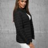 OZONEE Damen Übergangsjacke Regenjacke Jacke Übergang Jacken Herbst Bomberjacke Stehkragen Kapuze Steppjacke Kapuzenjacke Leichte Outdoor Puffer Jacket Gepolstert JS/16M9109Z – Bild 4