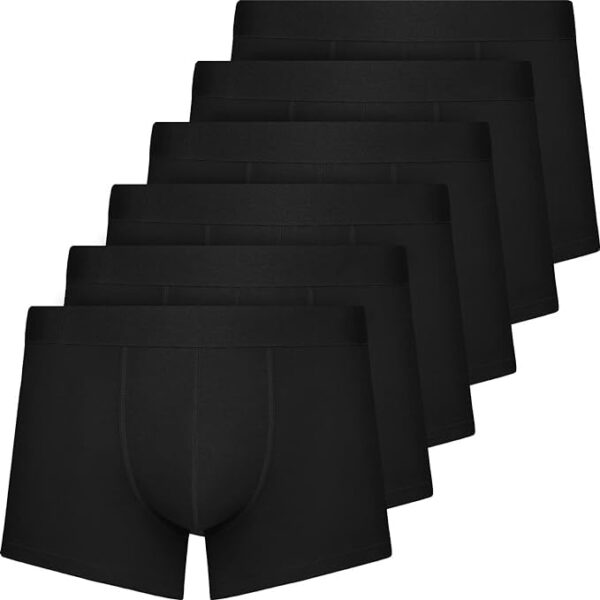 POWSAV Boxershorts Herren 6er Pack Zettel Männer Unterhosen Unterwäsche Boxer