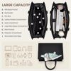 RAINSMORE Shopper Damen Groß Laptop Handtasche Damen 15.6 Zol PU Leder Arbeitstasche Lehrertasche Wasserdicht Laptoptasche mit Geldbörse für Business Büro Schule Schwarz – Bild 4