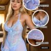 RSLOVE Babydoll Dessous für Frauen Spitze Chemise Sexy Nachtwäsche Kleid – Bild 4