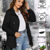 Rapbin Damen Regenjacke Leicht Wasserdicht Regenmantel Windbreaker Dünne Packbar Reisen Fahrrad Regenjacken Windjacke – Bild 3