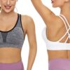 SEGRILA Damen Sport BH Set Ohne Bügel Kreuz Rücken Yoga Bustier Gepolsterter – Bild 3