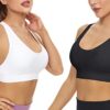 SEGRILA Damen Sport BH Set Ohne Bügel Kreuz Rücken Yoga Bustier Gepolsterter – Bild 4