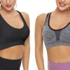 SEGRILA Damen Sport BH Set Ohne Bügel Kreuz Rücken Yoga Bustier Gepolsterter – Bild 5