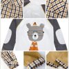 SOPO Kleinkind Jungen Casual 3-teiliges Set (T-Shirt + kariertes Hemd + Khaki Hose) 1-2 Jahre – Bild 5