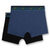 Sanetta Jungen Super Black Hipshorts im bequemen Doppelpack Farben Blau und Schwarz – Bild 3