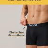 Snocks Boxershorts Herren Bio Baumwolle (6er Pack) Unterhosen Herren ohne einschneidenden Gummibund (Gr. S - 4XL) – Bild 3
