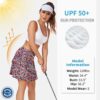 Soneven Hosenrock Damen Knielang Tennis Rock mit Hose Drunter Mädchen Pleated Wanderrock Sommer Sport 3 Taschen und Kordelzug – Bild 4